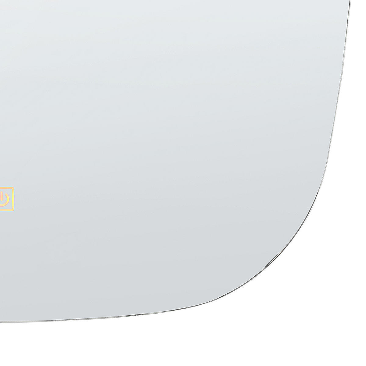 OVALER LED-Wandspiegel 78 cm Silber Bergerac - Silberfarben, Glas (78/3/58cm) - Beliani