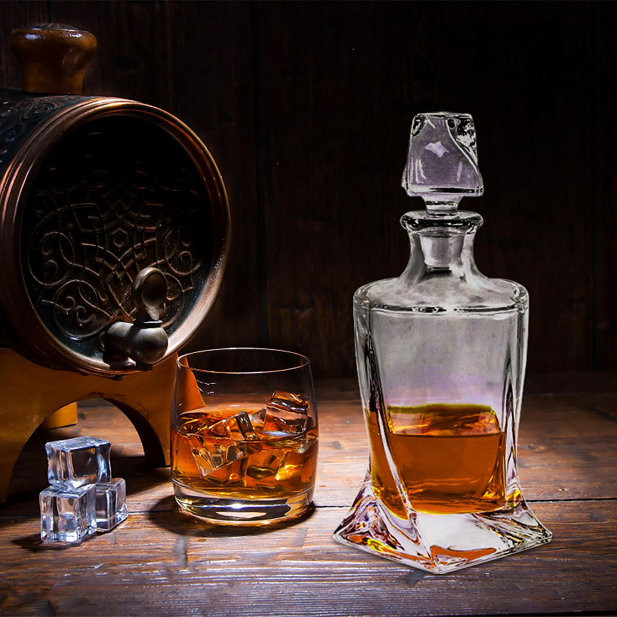 WHISKEY KARAFFE 750 ml - Transparent, Glas (0.75L) - Intirilife