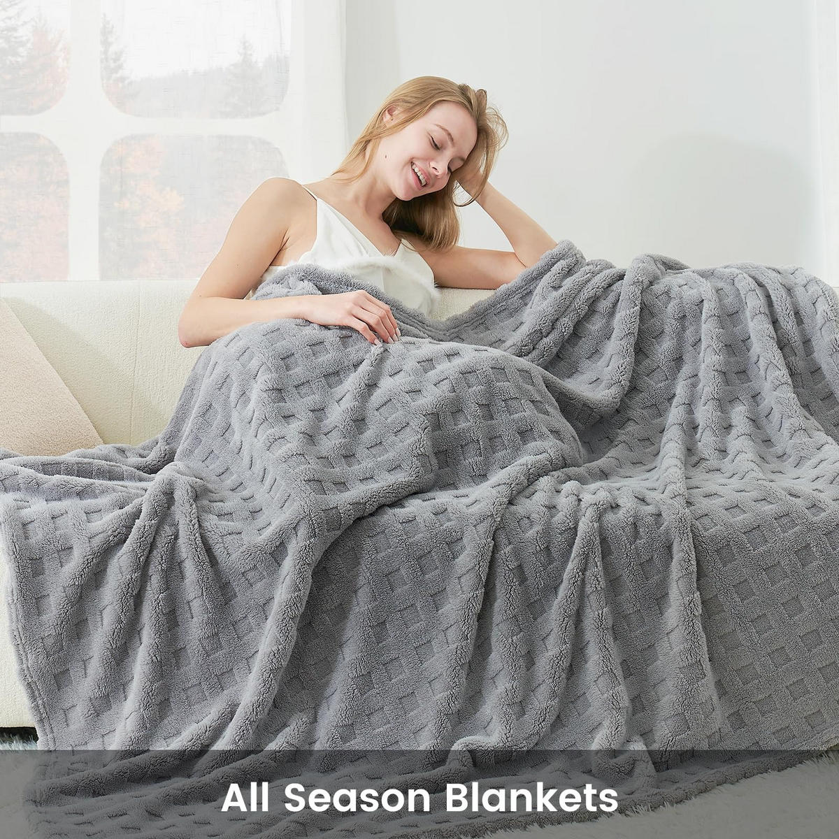 WOHNDECKE Uni Doubleface 150/200 cm - Grau, Textil (150/200cm) - Kaket