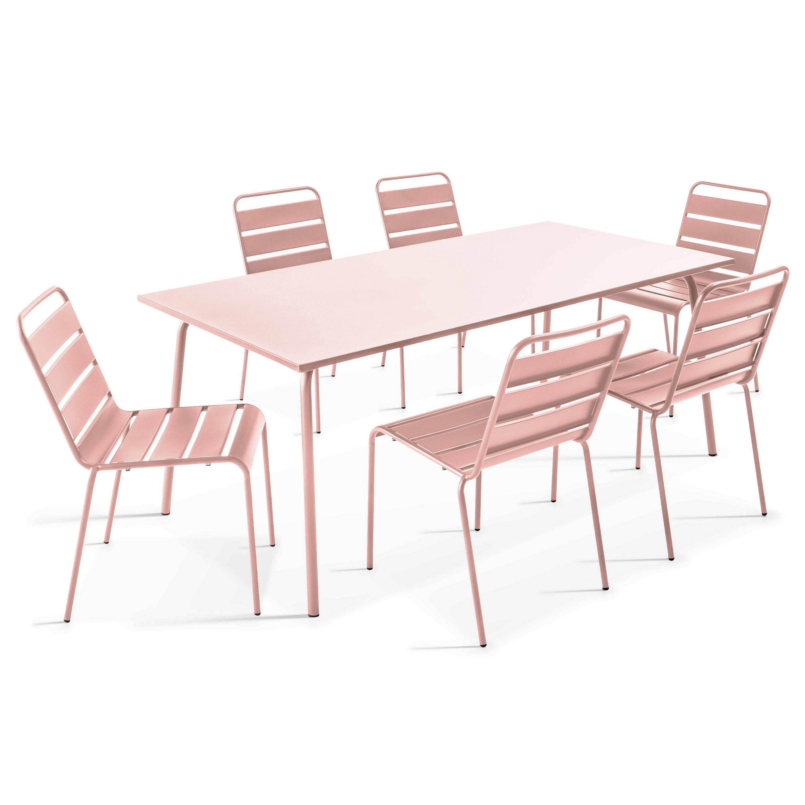 GARTENSET 7-tlg., Rosa - Pink, Metall - Oviala