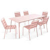 GARTENSET 7-tlg., Rosa - Pink, Metall - Oviala