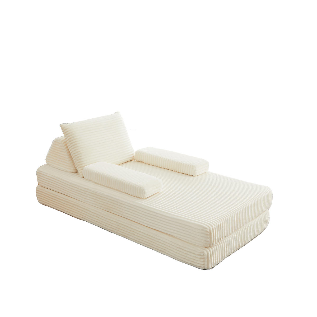 SCHLAFSOFA 211 cm frei kombinierbar mit dreieckigen Rückenlehnen, DE-42722, Grau - Beige, Textil (211.5/62/106.5cm) - ComfortXL