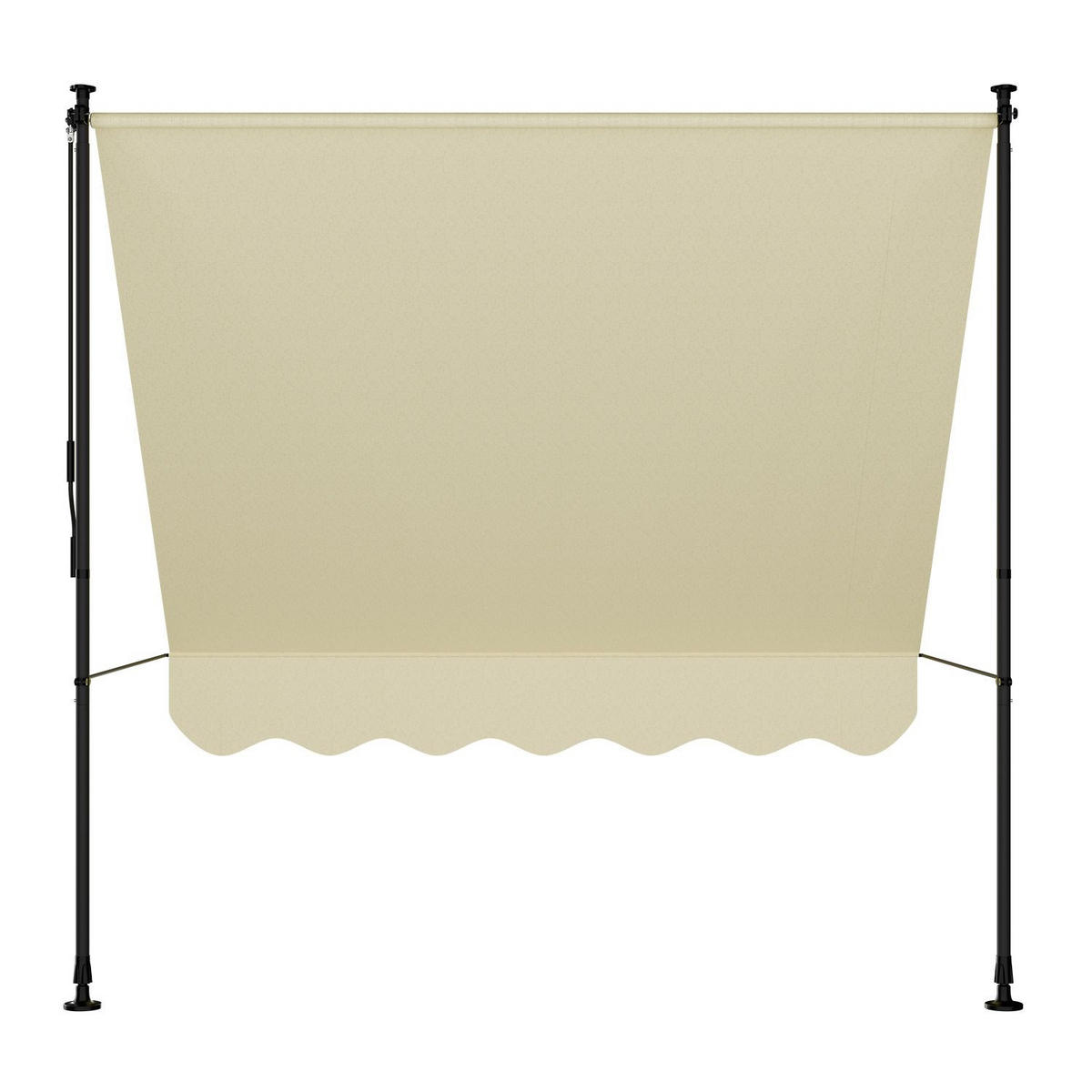 KLEMMMARKISE Kapstadt beige 200x120 cm - Beige, Textil (200/200/120cm) - Juskys