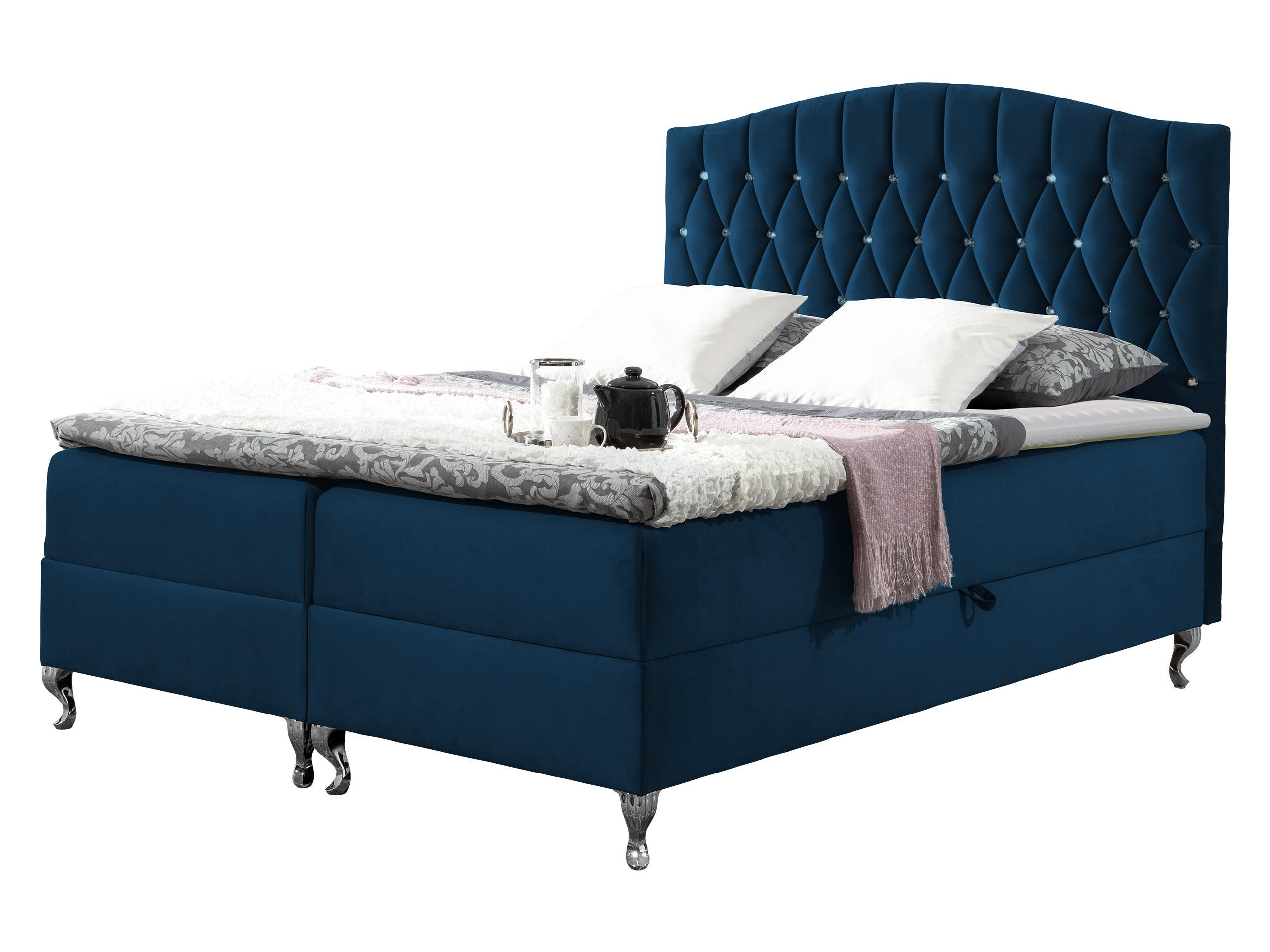 BOXBETT Puerto - Blau, Holz (120/200cm) - MIRJAN24