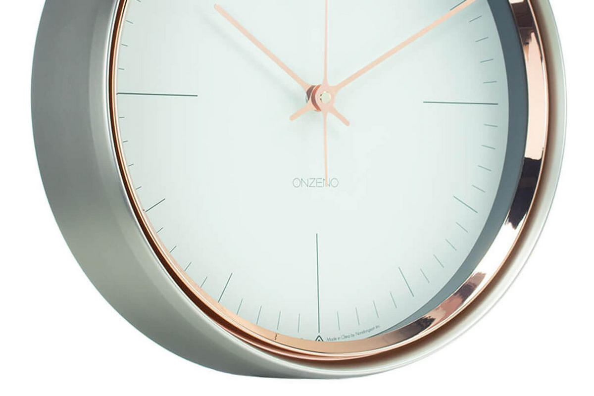WANDUHR Design Weiß 33/33 cm - Weiß, Glas/Holzwerkstoff (1.24/32.7/8cm) - ONZENO