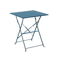 GARTENTISCH , klappbar, Pazifikblau - Blau, Metall (60/60/71cm) - Oviala
