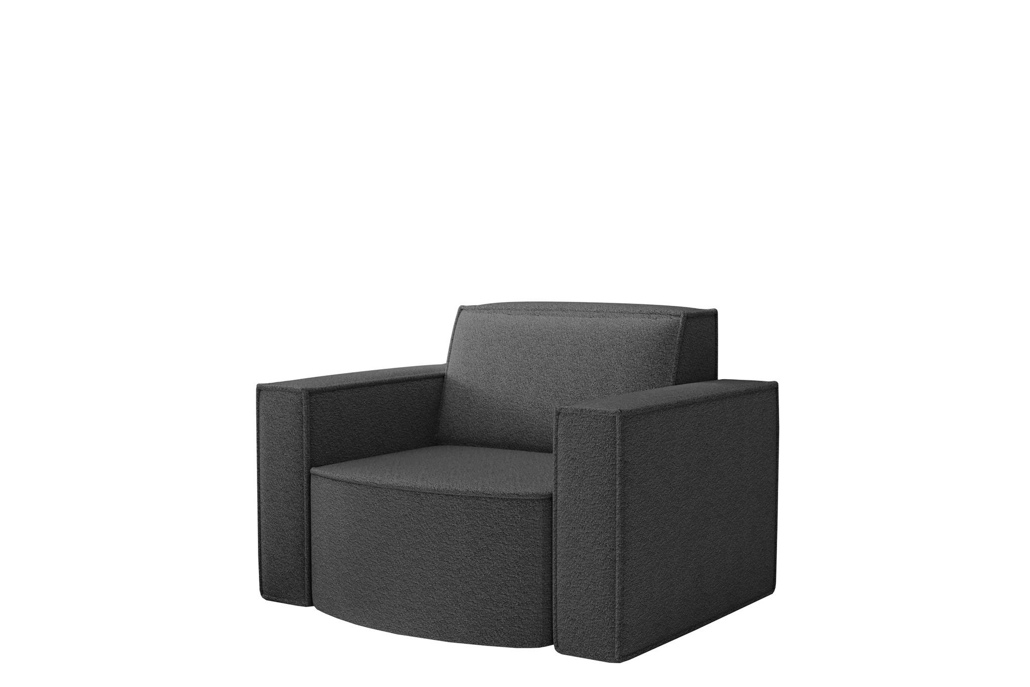 SESSEL Palma Ascot Bukla - Graphitfarben, Holzwerkstoff/Textil (98/74/89cm) - Fun Möbel