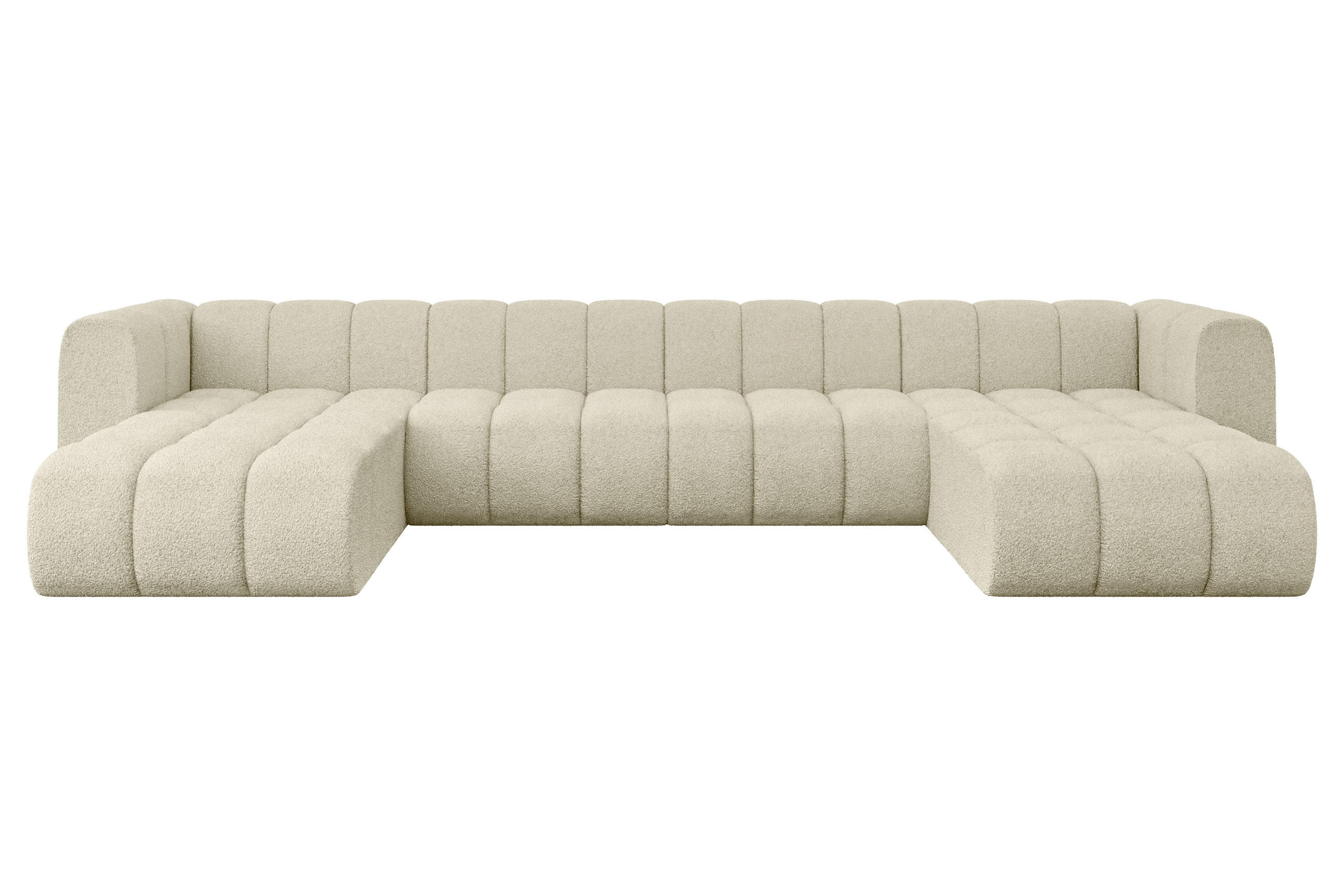 WOHNLANDSCHAFT modulares Sofa Joren-U2 - 410x177x70 cm Beige - Beige, Holzwerkstoff/Textil (410/70/177cm) - ALTDECOR
