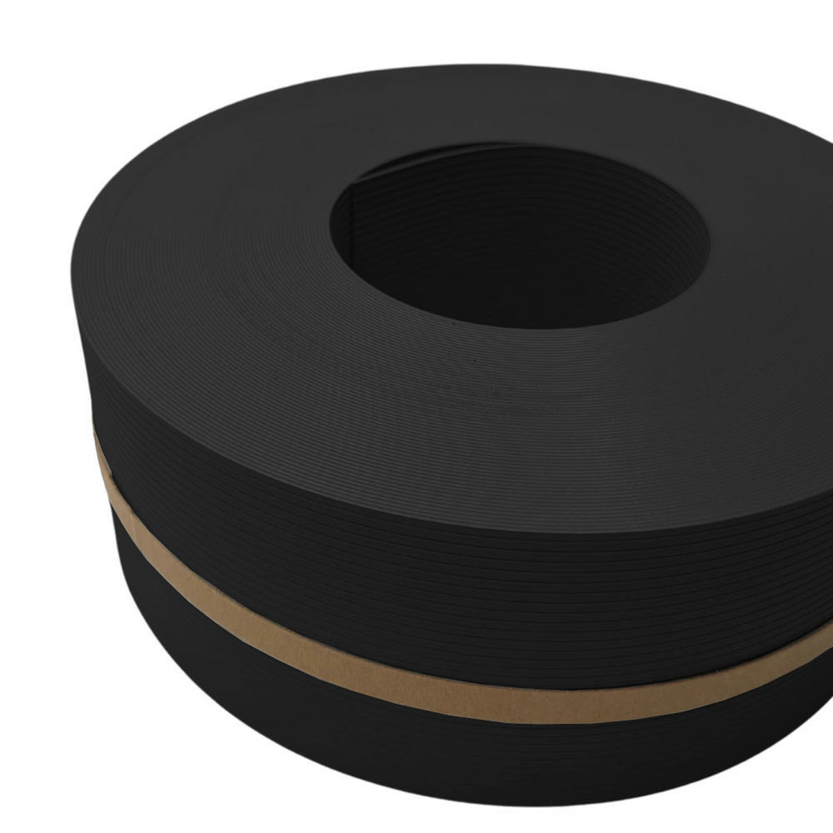 SICHTSCHUTZSTREIFEN Rille Halbe Rolle für Doppelstabmatten Tiefschwarz 50m - Schwarz, Kunststoff (5000/9.5cm) - ZAUN|ZU