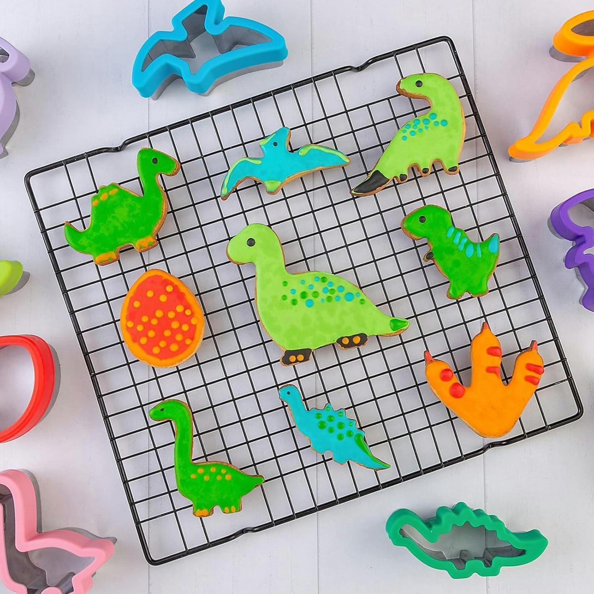 AUSSTECHFORM Dinosaurier 9-teiliges Set - Multicolor, Metall (10/4.1/11cm)