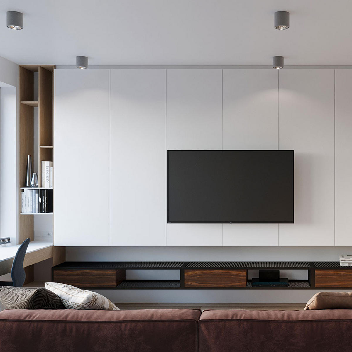 LED DECKENLEUCHTE Kunststoff Weiß - Grau, Metall (12/12/11cm)