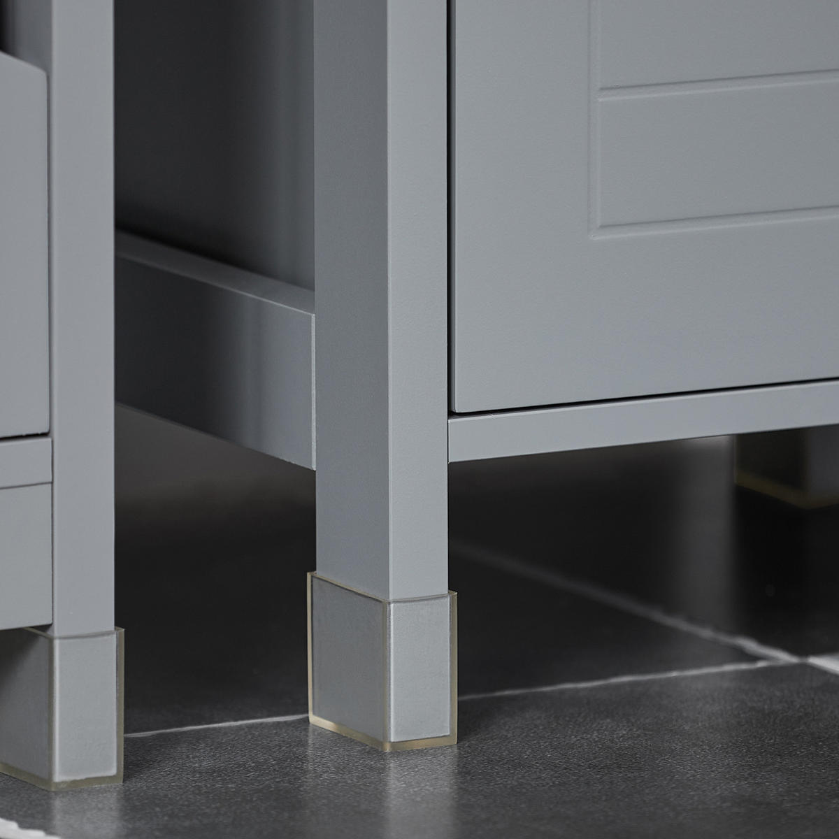 BADEZIMMERSCHRANK Grau - Grau, Holzwerkstoff (30/90/30cm) - SoBuy