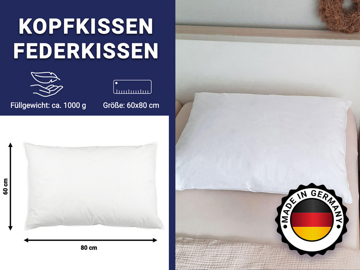 KISSEN, 60x80 cm, 100% Baumwolle, Weiß - Weiß, Textil (60/80cm) - Zollner