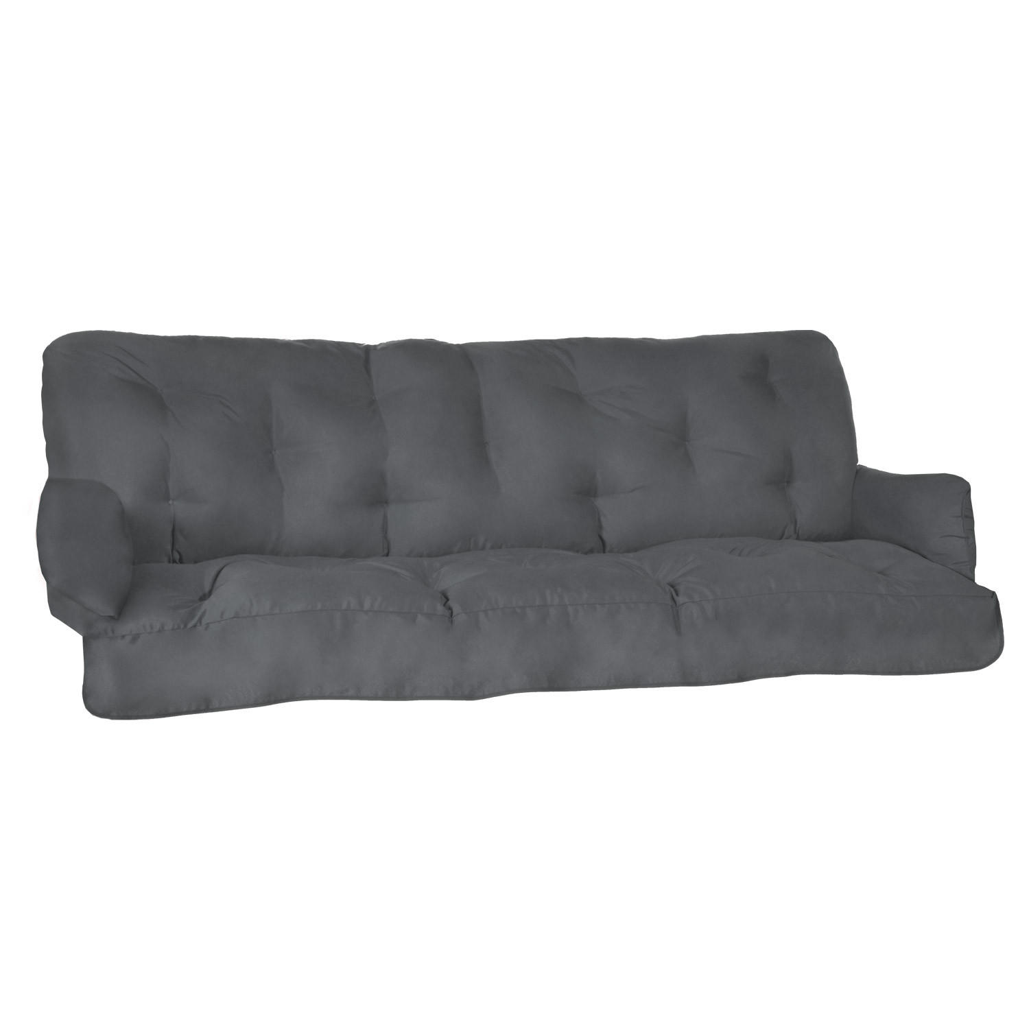 AUFLAGE für Hollywoodschaukel Flair HS 180/50/8cm Graphitgrau - Graphitfarben, Textil (50/8/180cm) - Beautissu 
