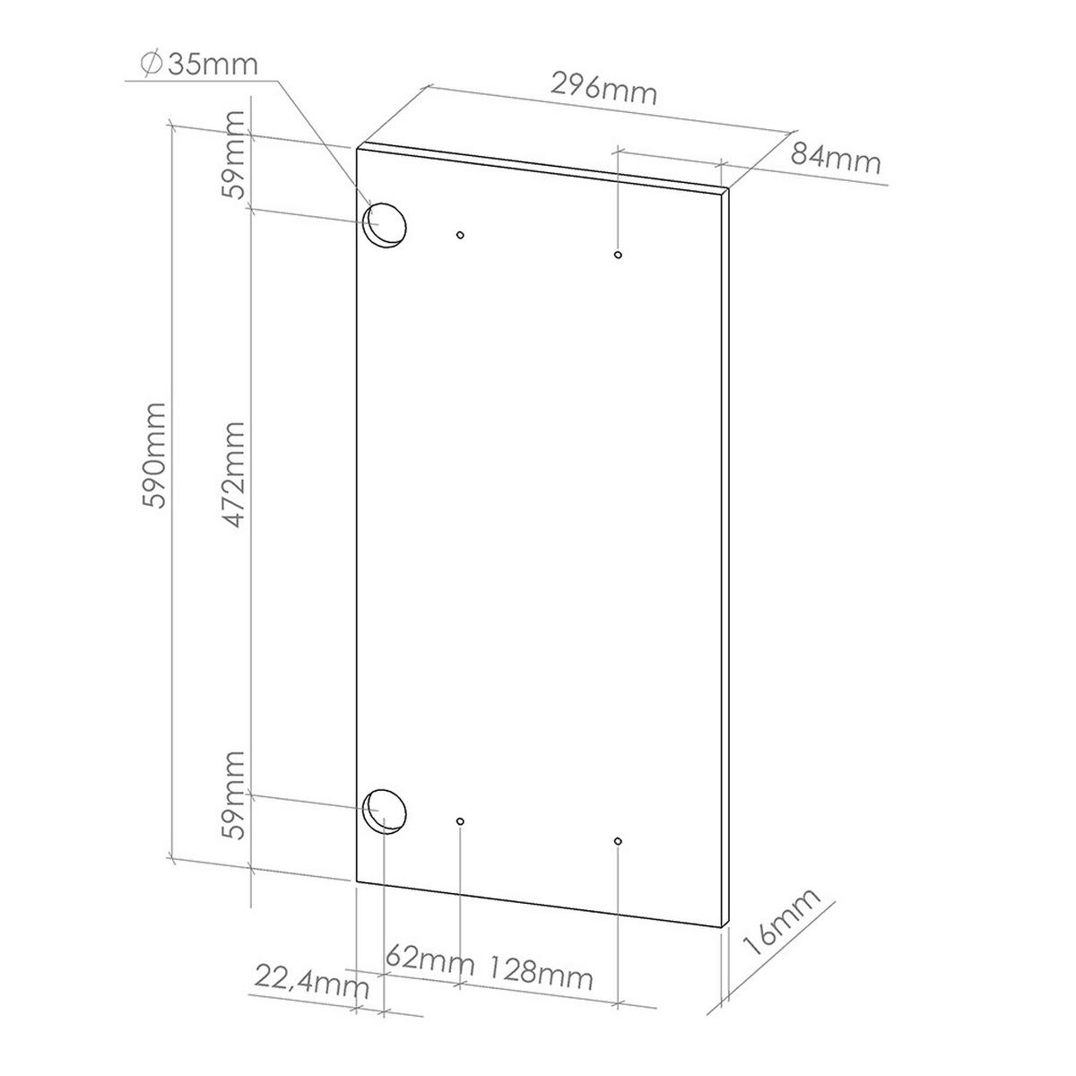 KUCHYŇSKÁ DVÍŘKA R-Line Modrošedá - šedohnědá, kompozitní dřevo (29.6/59/1.8cm) - Vicco
