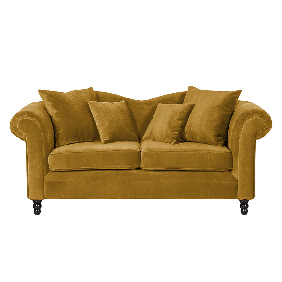2-SITZER SOFA - Gelb, Holz/Buchenholz (185/84/79cm) - home24