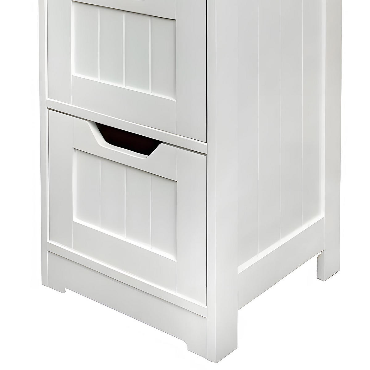 BADEZIMMERSCHRANK MDF Weiß 4 Schubladen 30x30x81 cm - Weiß, Holzwerkstoff (30/81/30cm) - Begryf