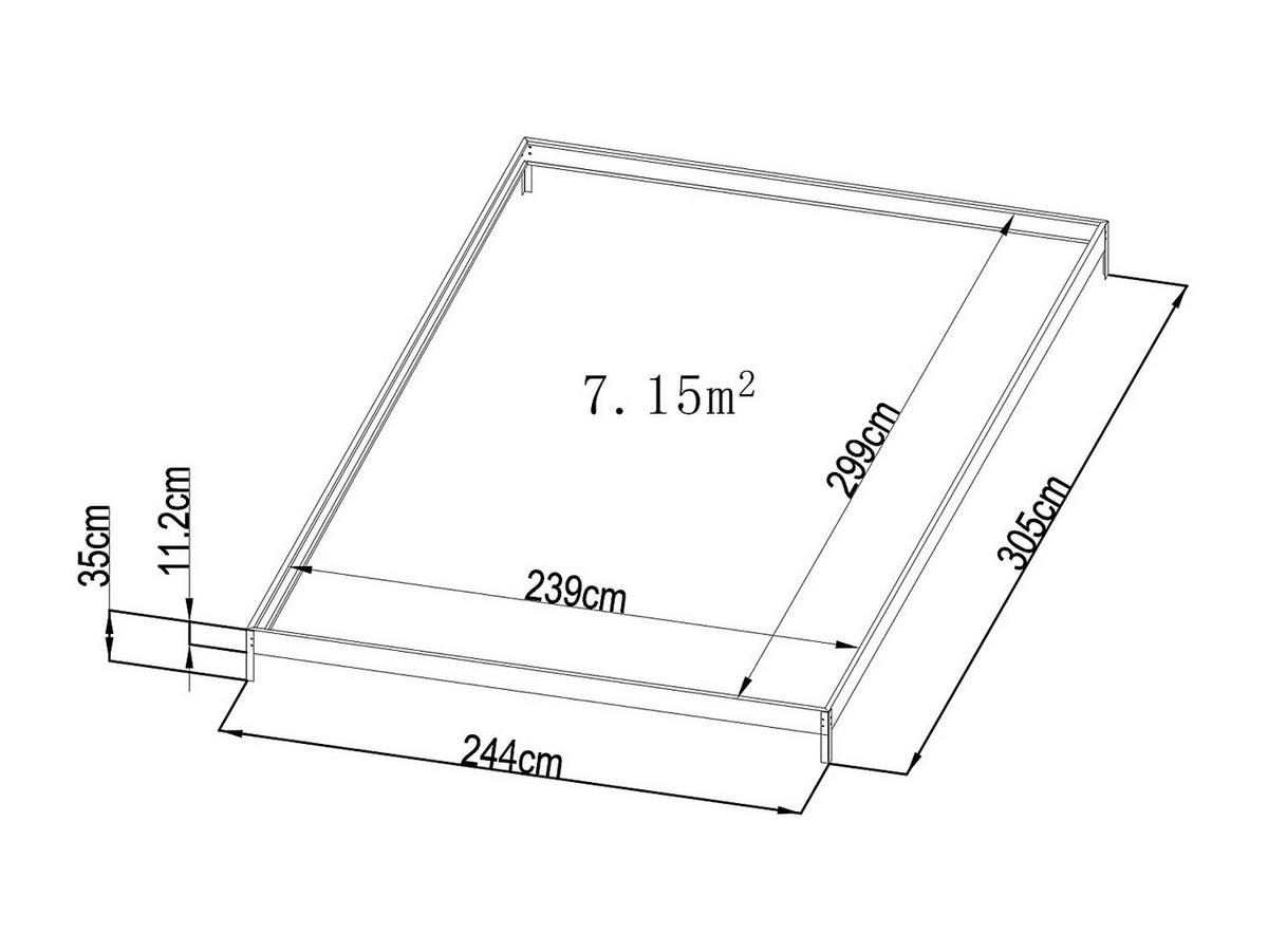 SELBSTTRAGENDES Gewächshaus - 244cm x 305cm - Polycarbonat - anthrazitgrau - GREENEA - Anthrazit, Kunststoff (244/225/305cm) - Vente-Unique