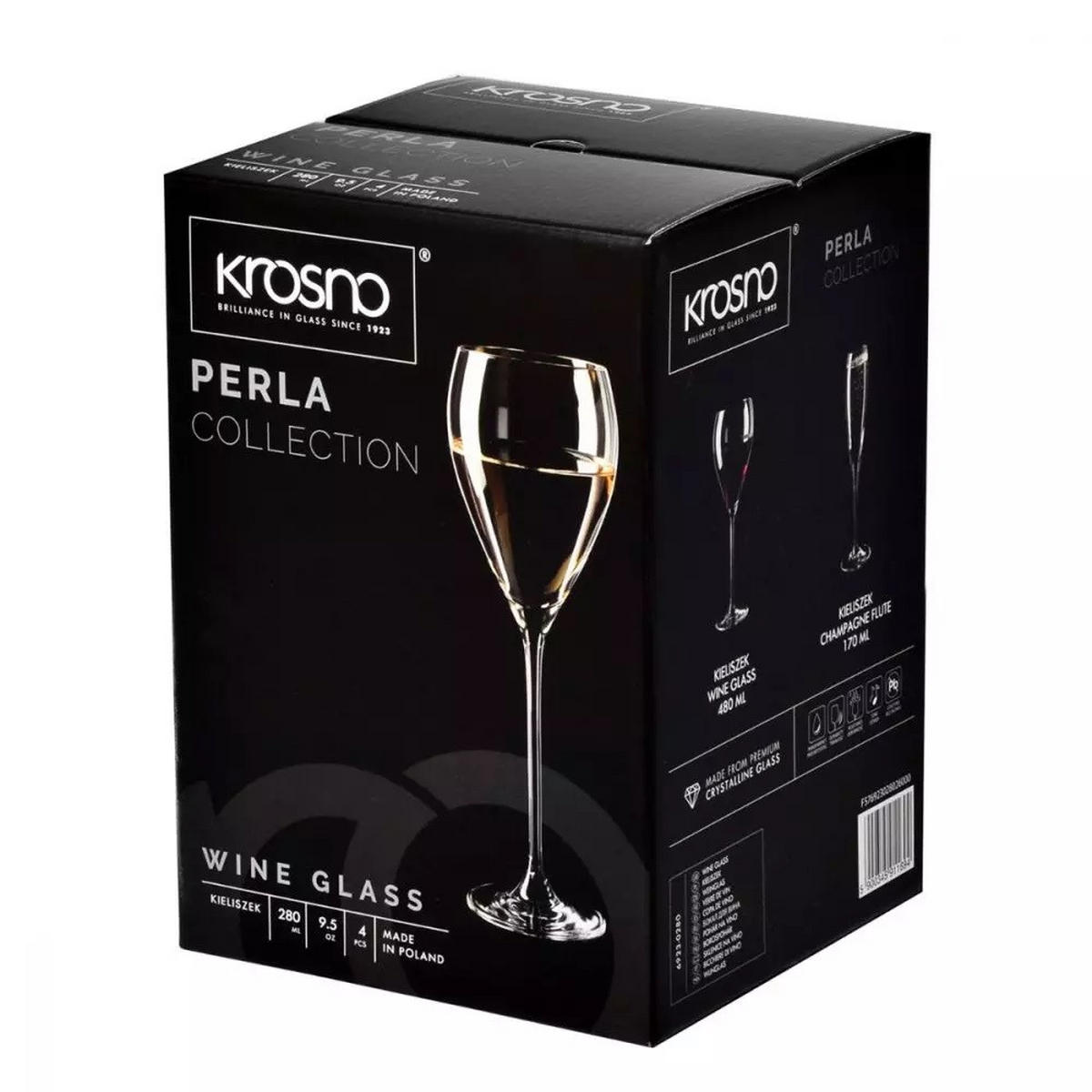 WEINGLÄSER, 4er-Set, 280 ml - Transparent, Glas (0.28L) - Krosno Glass