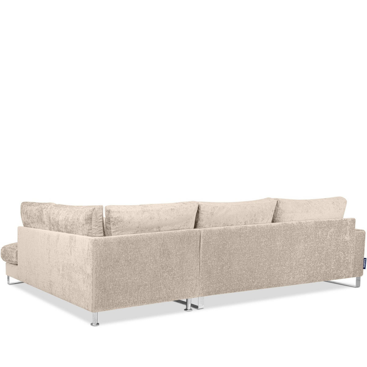 ECKSOFA RECHTS BRENTIS Chenille-Stoff, Creme - Creme, Textil (314/224cm) - KONSIMO®