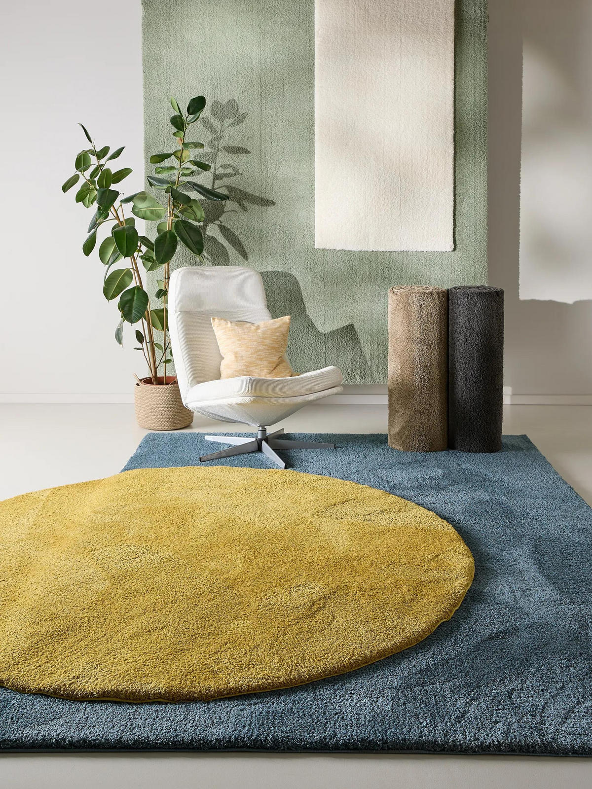 PREPROGA Shaggy v barvi sodasto bele barve 200x290 cm - bela, tekstil/naravni materiali (200/290cm) - benuta Nest