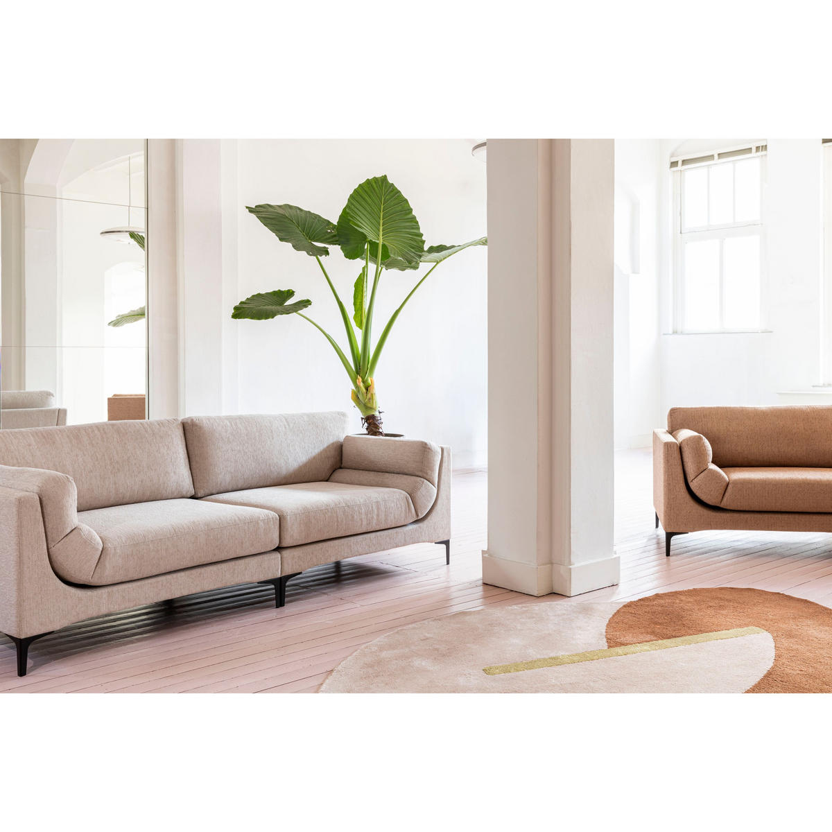 SOFA 3-SITZER Balcony Beige - Beige, Textil (256/85/99cm) - Zuiver