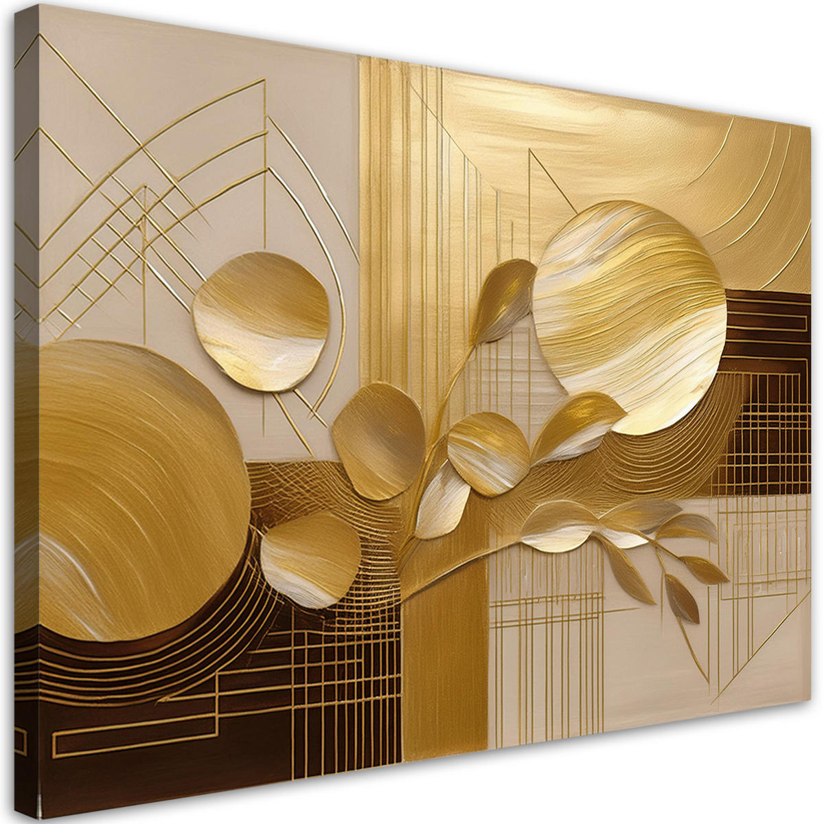 WANDBILD gold glamour abstraktion - Goldfarben, Textil (60/40cm) - Feeby