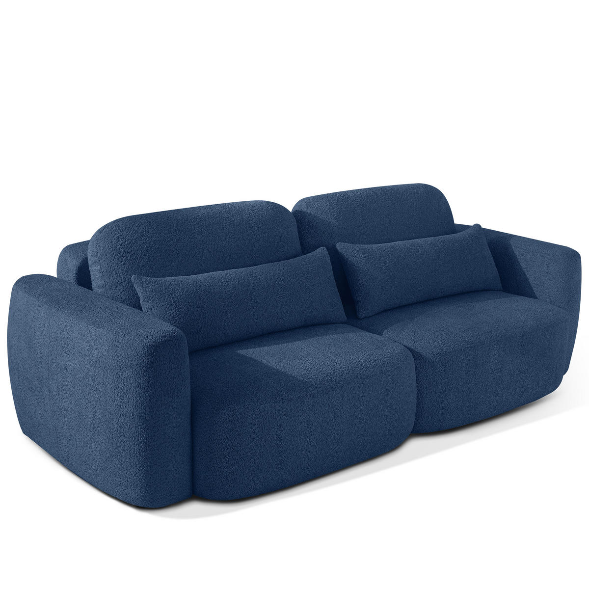 SITZGARNITUR ELOSA - Dunkelblau, Holz/Textil (245/85/115cm) - KONSIMO®