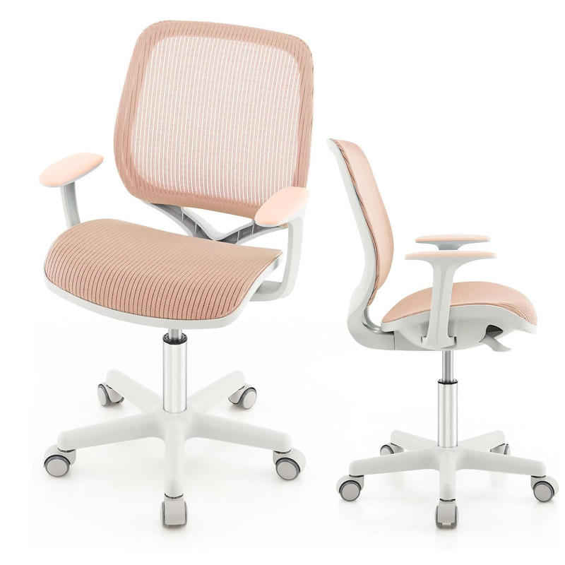 Costway Kinder‑Bürostuhl Pink 57x80x57 cm
