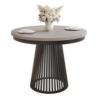 AUSZIEHTISCH AUREA 100-180/75 cm, Schwarz / Lehmgrau - Greige/Schwarz, Holzwerkstoff/Metall (100/100/75cm) - Idohome