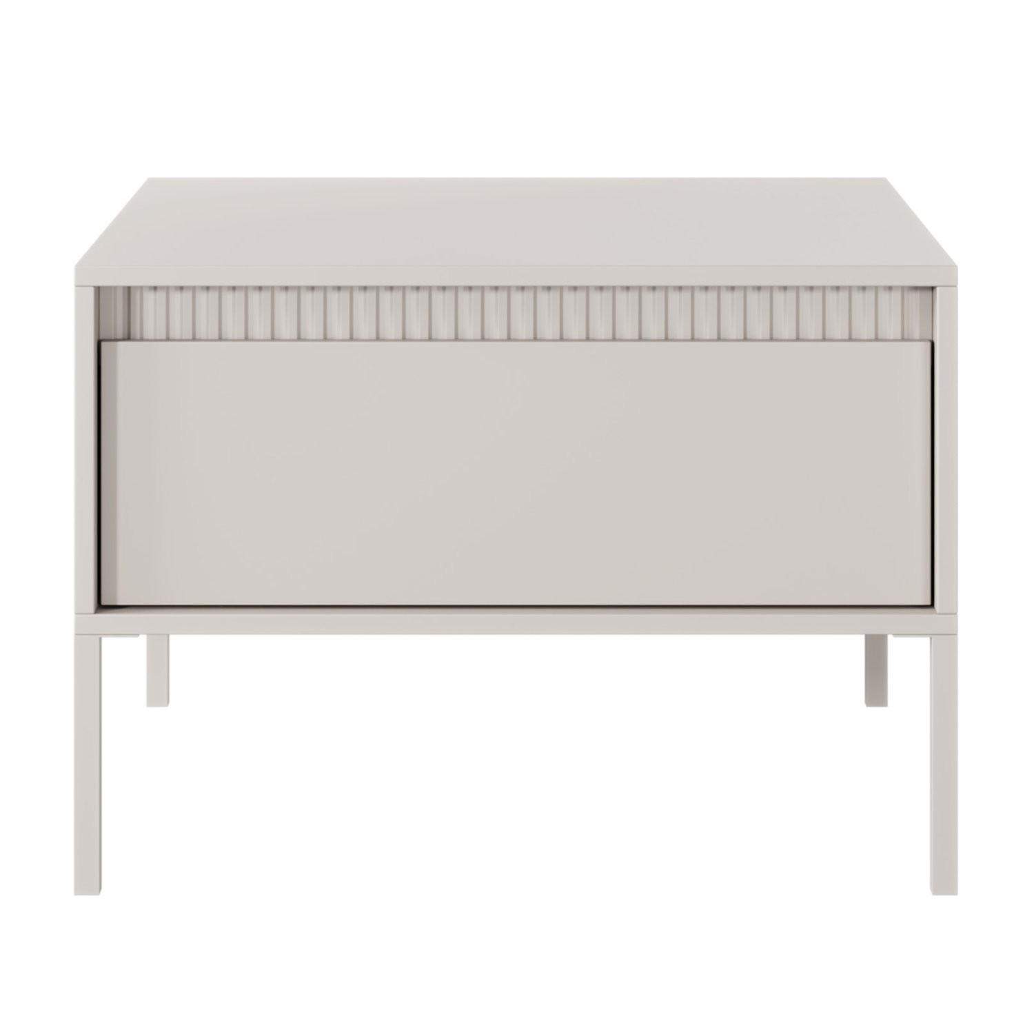 COUCHTISCH Falsetto in Beige mit Schublade 68x68 cm - Beige, Holzwerkstoff/Metall (68/68/48.4cm) - Selsey
