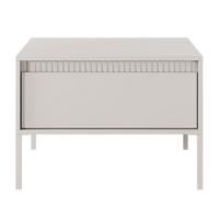 COUCHTISCH Falsetto in Beige mit Schublade 68x68 cm - Beige, Holzwerkstoff/Metall (68/68/48.4cm) - Selsey