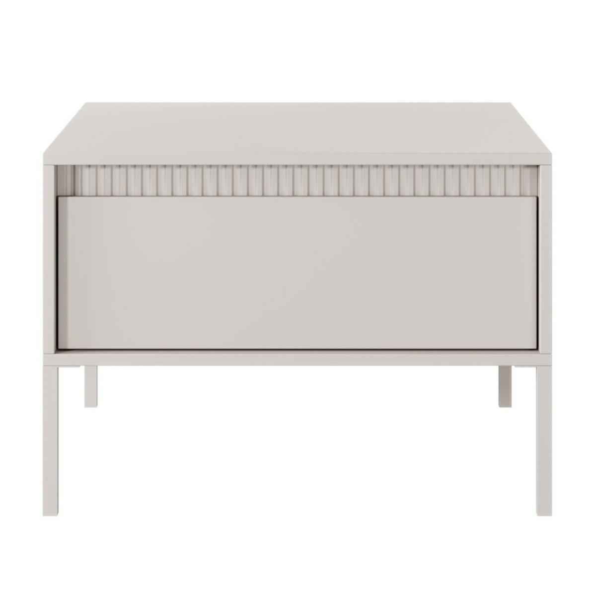 COUCHTISCH Falsetto in Beige mit Schublade 68x68 cm - Beige, Holzwerkstoff/Metall (68/68/48.4cm) - Selsey