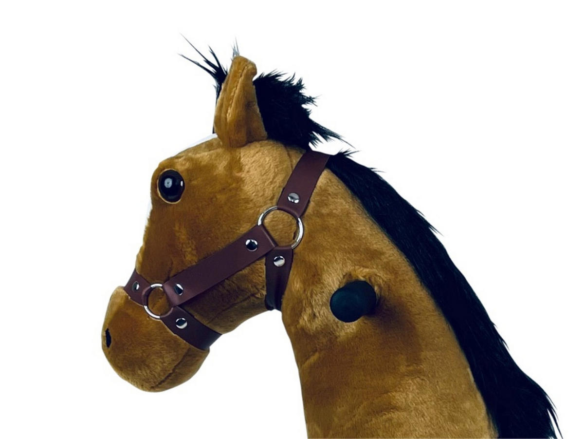 REITPFERD Flocke hellbraun Größe M - Hellbraun, Kunststoff (85/33/105cm) - TPFLiving