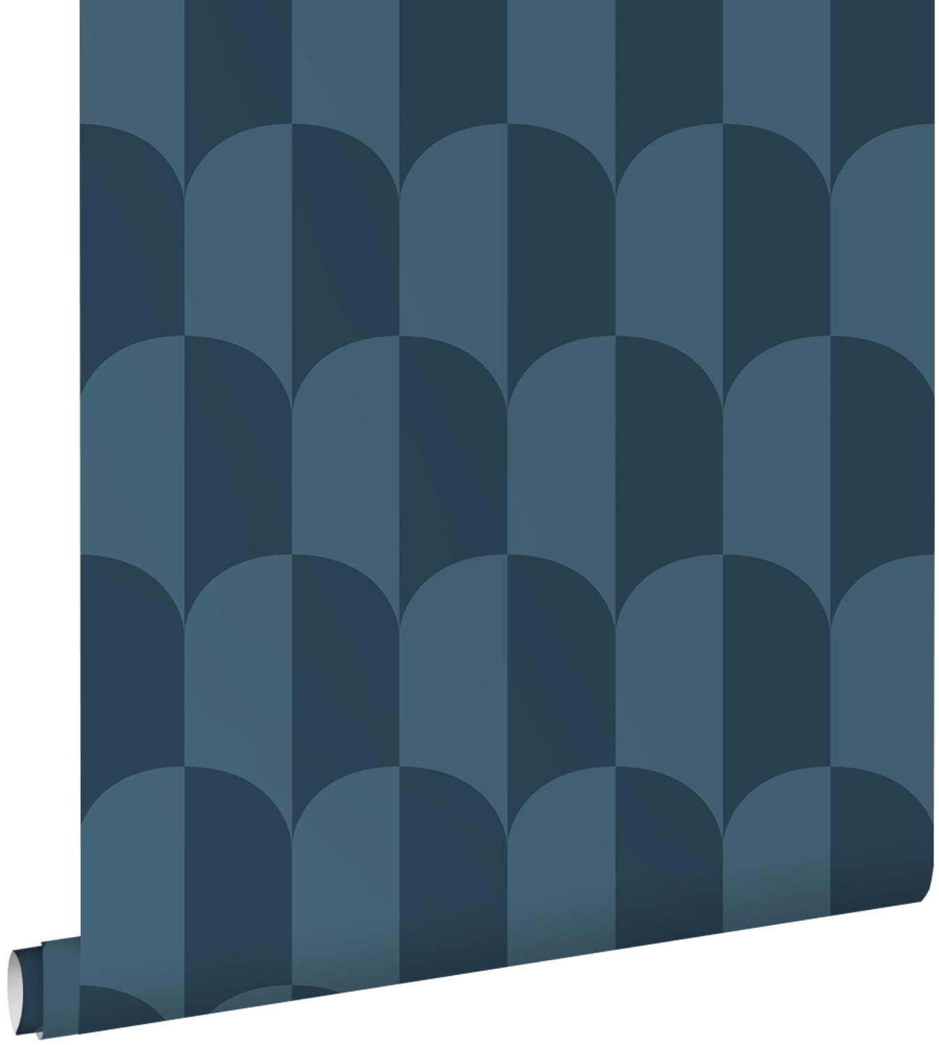TAPETE Art Decó Muster 53 cm x 10.05 m - Blau, Papier (53/1000cm) - ESTAhome
