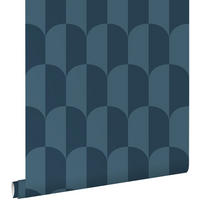TAPETE Art Decó Muster 53 cm x 10.05 m - Blau, Papier (53/1000cm) - ESTAhome