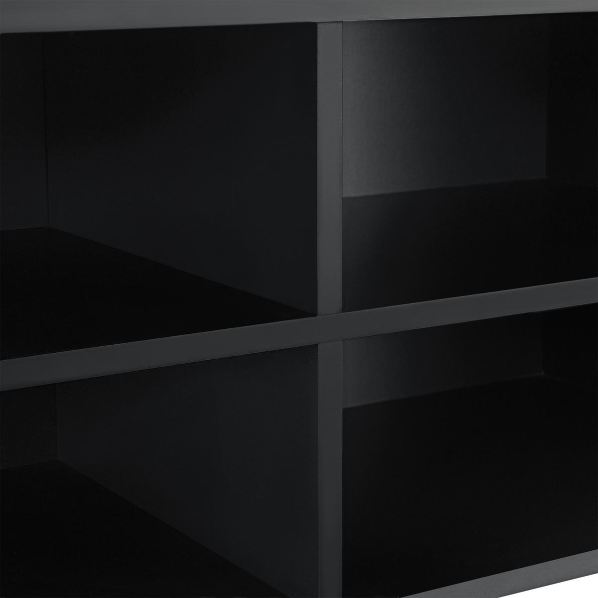 LOWBOARD Gränne - Schwarz, Holzwerkstoff/Kunststoff (90/40.5/35cm) - [en.casa]