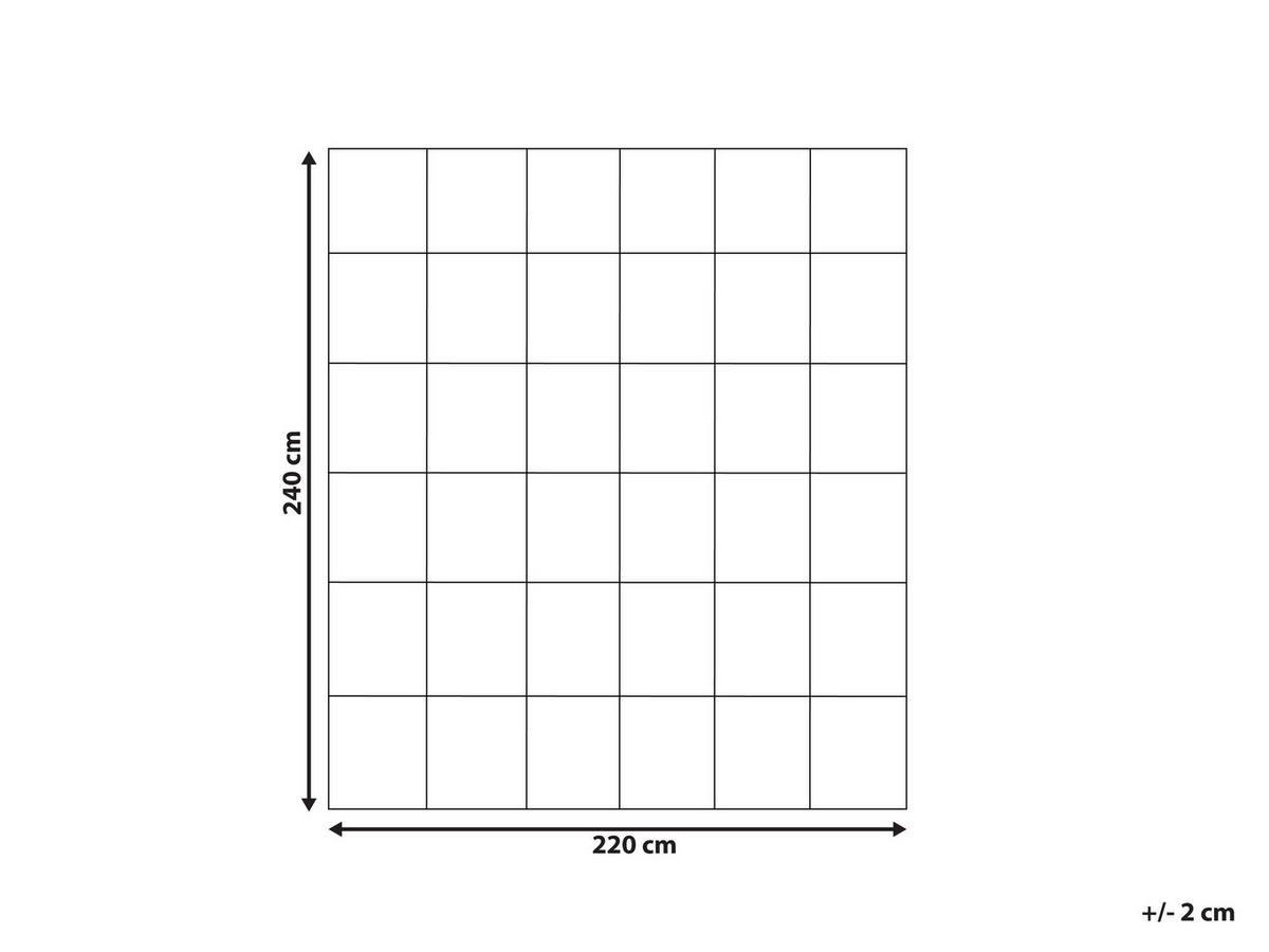 PŘIKRÝVKA Dvouvrstvá Mikrofaser 4sezónní 220/240 cm Teleno - bílá, textil (240/200cm) - Beliani