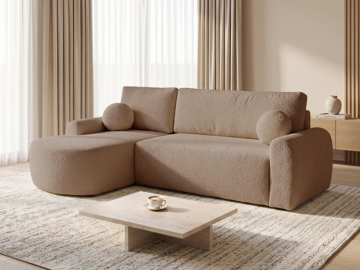ECKSOFA Jazz, Seite: Links - Rosa, Holz/Textil (240/160cm) - Sofnet
