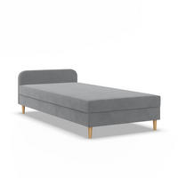 BOXBETT MIT KOPFTEIL 80x200 CASPE, Grau - Grau, Textil (80/200cm) - Mebligo