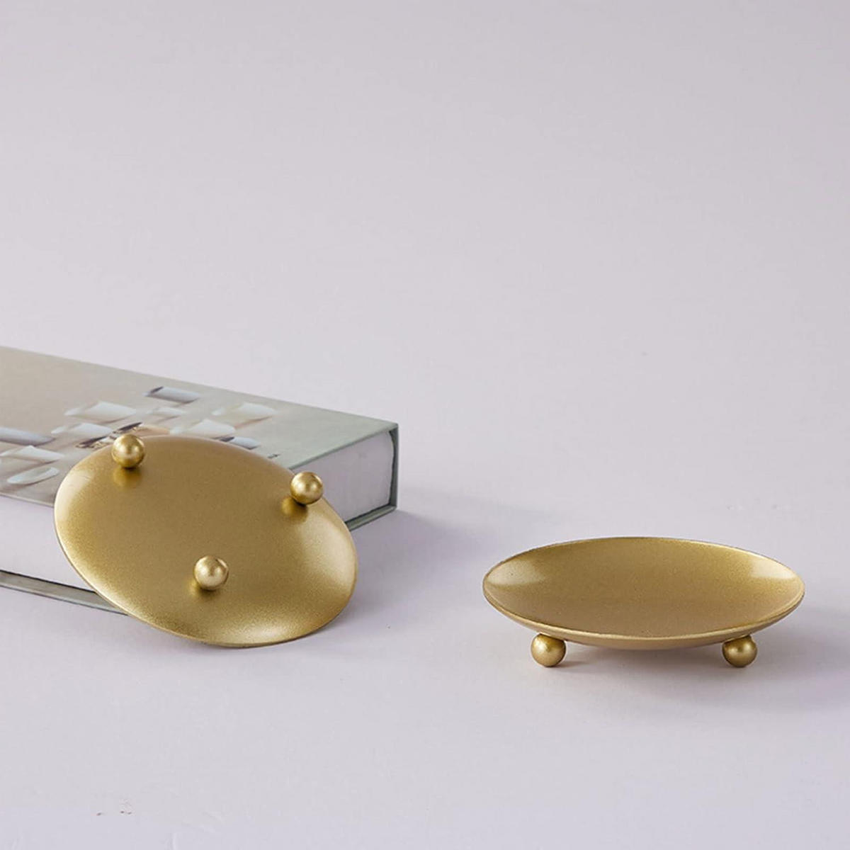 KERZENHALTER 2er-Set Metall Gold 9 cm - Goldfarben, Metall (9/1.5/9cm)
