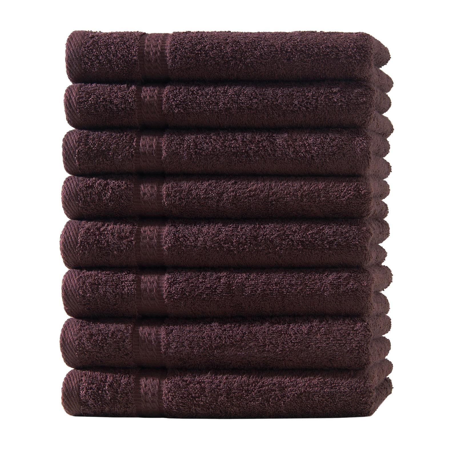 GÄSTEHANDTUCH 30x50 cm Frottier Gästetuch im 8er Set aus 100% Baumwolle, Braun 500g/m2 - Braun, Textil (35/50cm) - Carpe Sonno