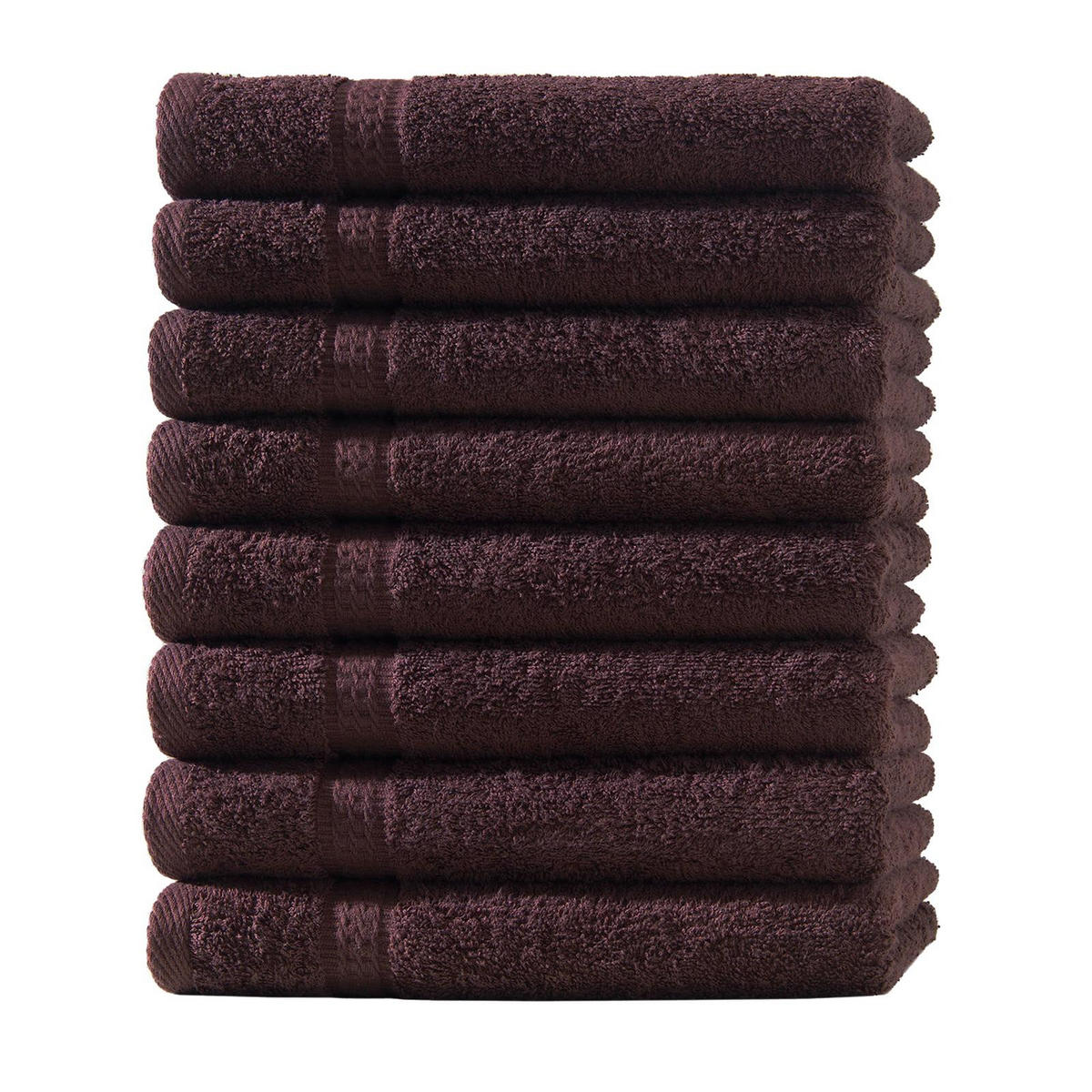 GÄSTEHANDTUCH 30x50 cm Frottier Gästetuch im 8er Set aus 100% Baumwolle, Braun 500g/m2 - Braun, Textil (35/50cm) - Carpe Sonno
