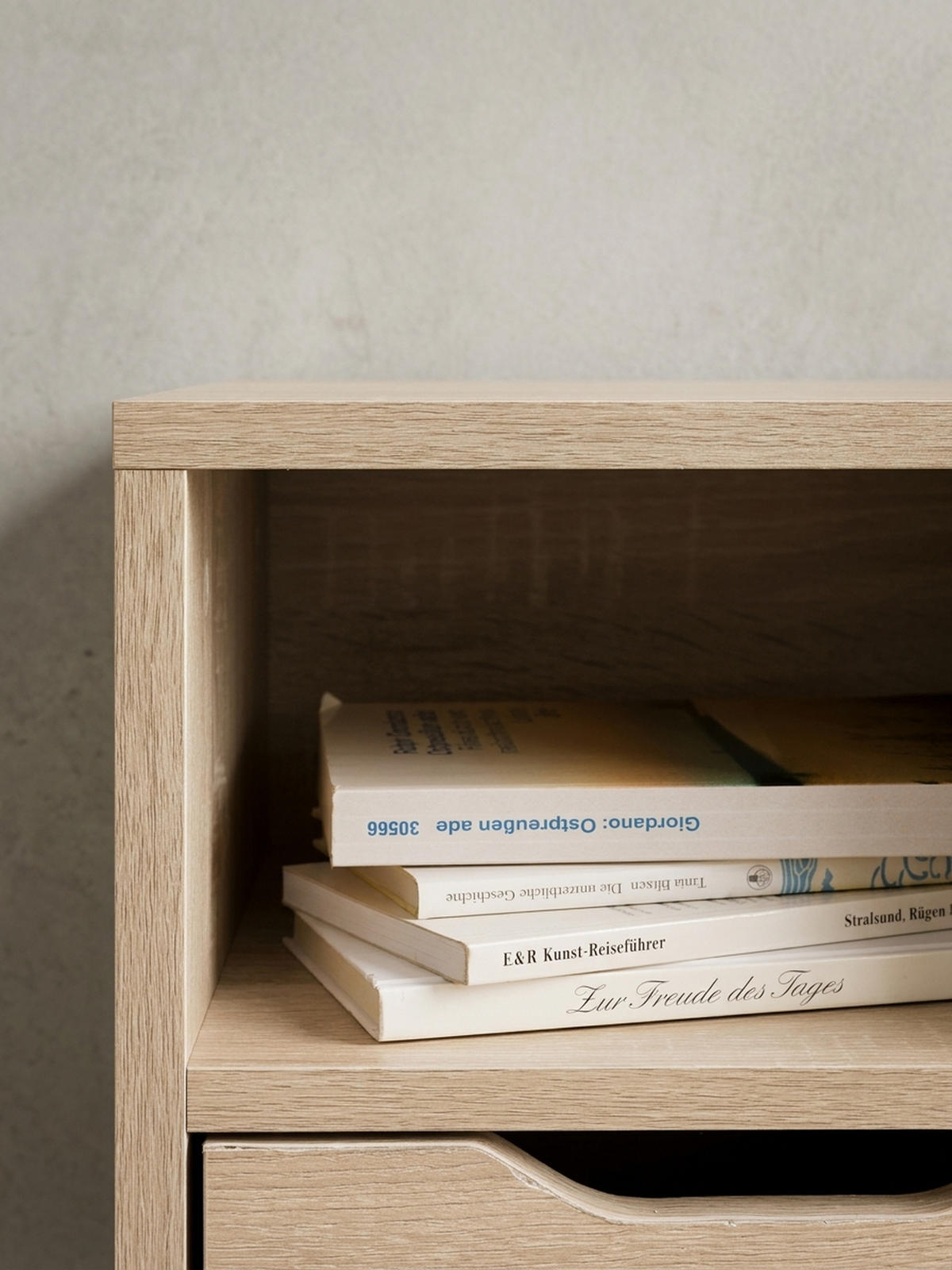 NACHTTISCH Modern Schublade Ablage Kratzfest ILM, Beige 31x31x43 cm - Beige, Holz (31/43/31cm) - KADIMA DESIGN