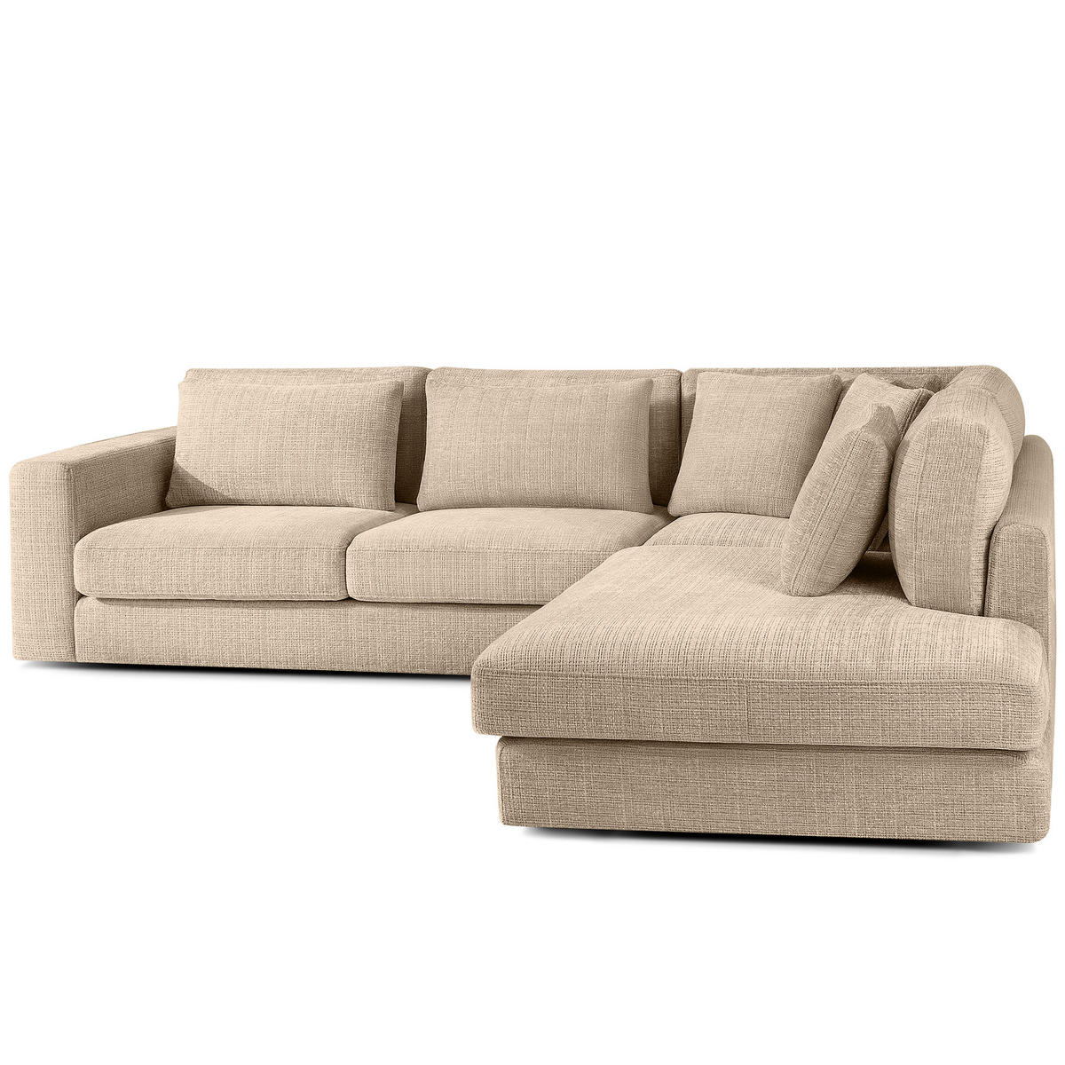 ECKSOFA rechts VERUS - Beige, Holz/Holzwerkstoff (297/248cm) - KONSIMO®