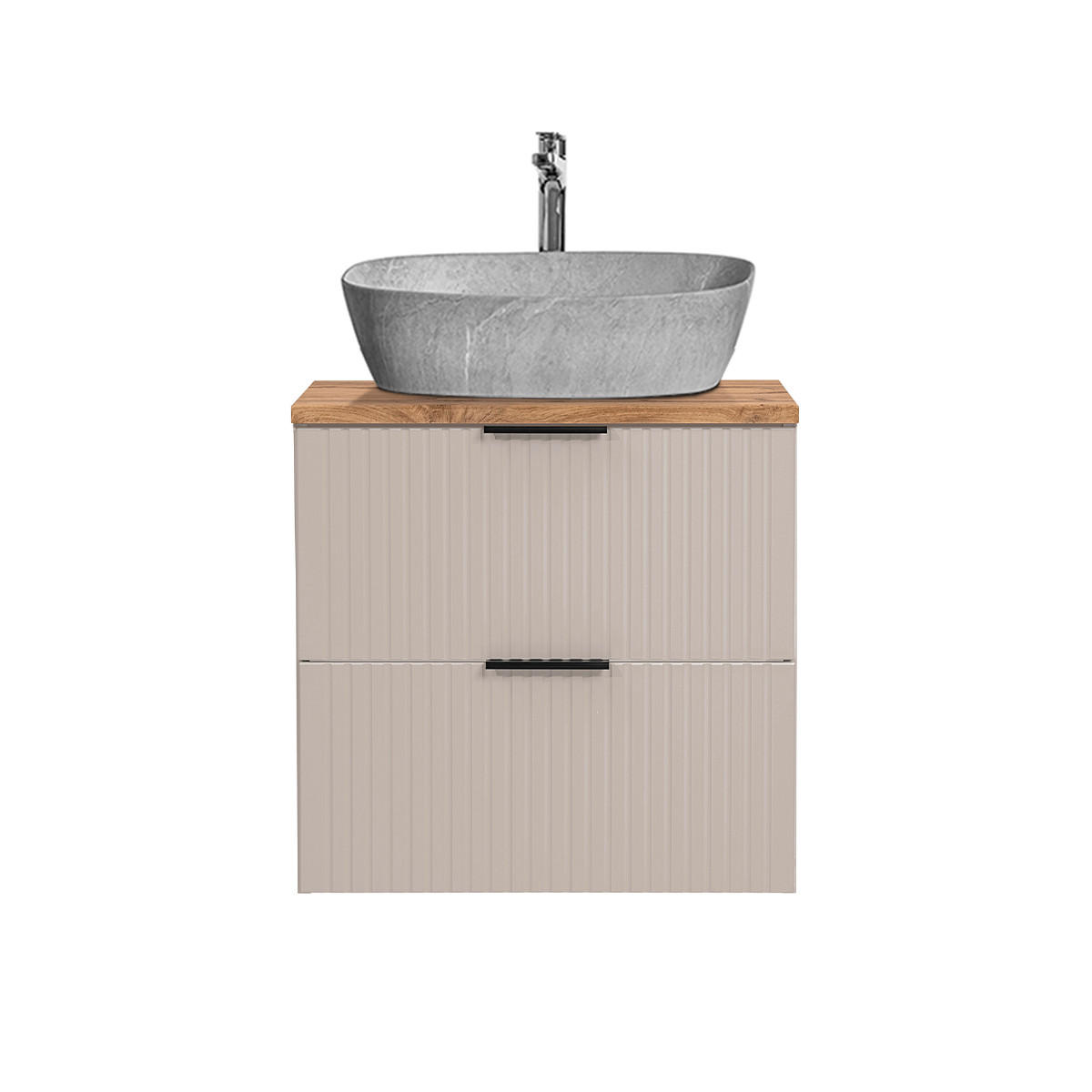 WASCHTISCH 60.6cm Adriel Beige - Beige, Holzwerkstoff (60.6/59/46cm) - Petits-meubles
