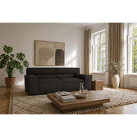 3-SITZER Umea Cord Grau 204/106/78 cm - Anthrazit, Kunststoff/Textil (204/78/106cm) - foamnova