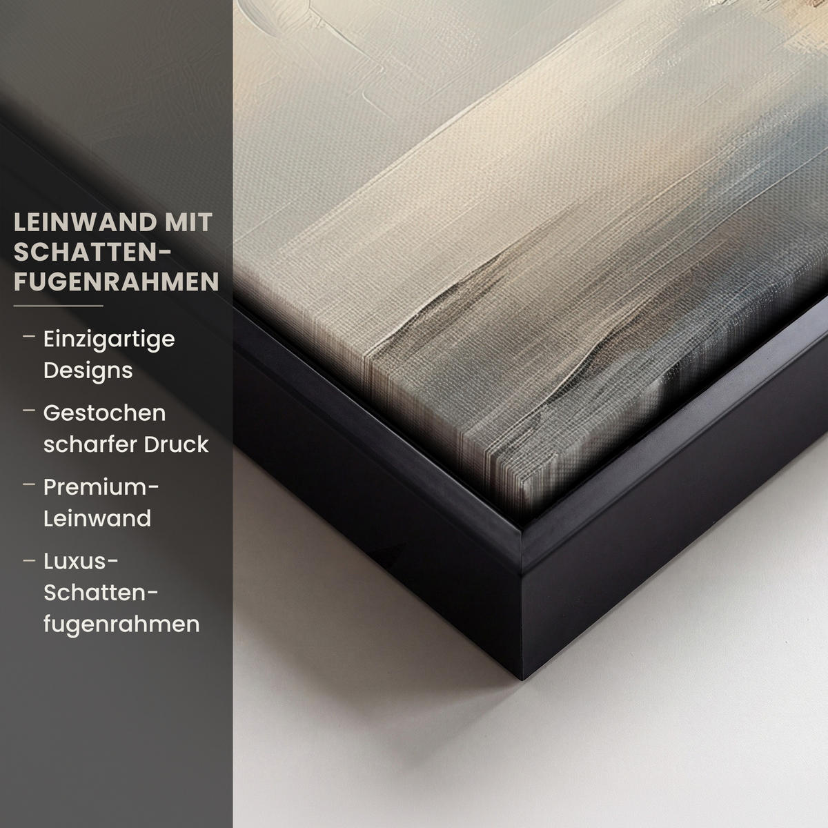 LEINWAND Bilder mit Rahmen - Segelschiff - Meer - Bewölkt - 40x30 - Creme, Textil (40/30cm) - MuchoWow