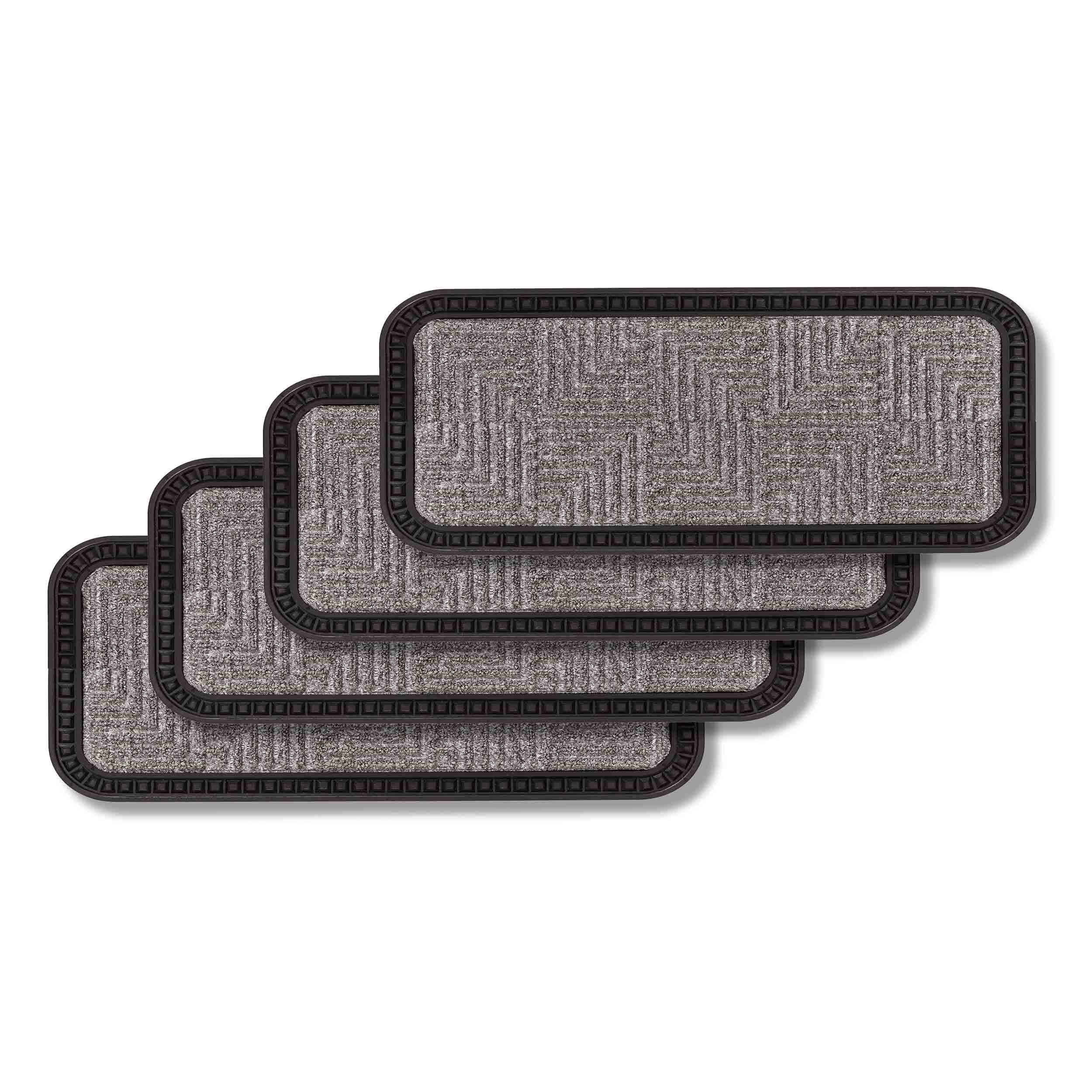 FUSSMATTE Außen BORDER STAR 4ER SET - Silberfarben, Textil (25/60cm) - Astra