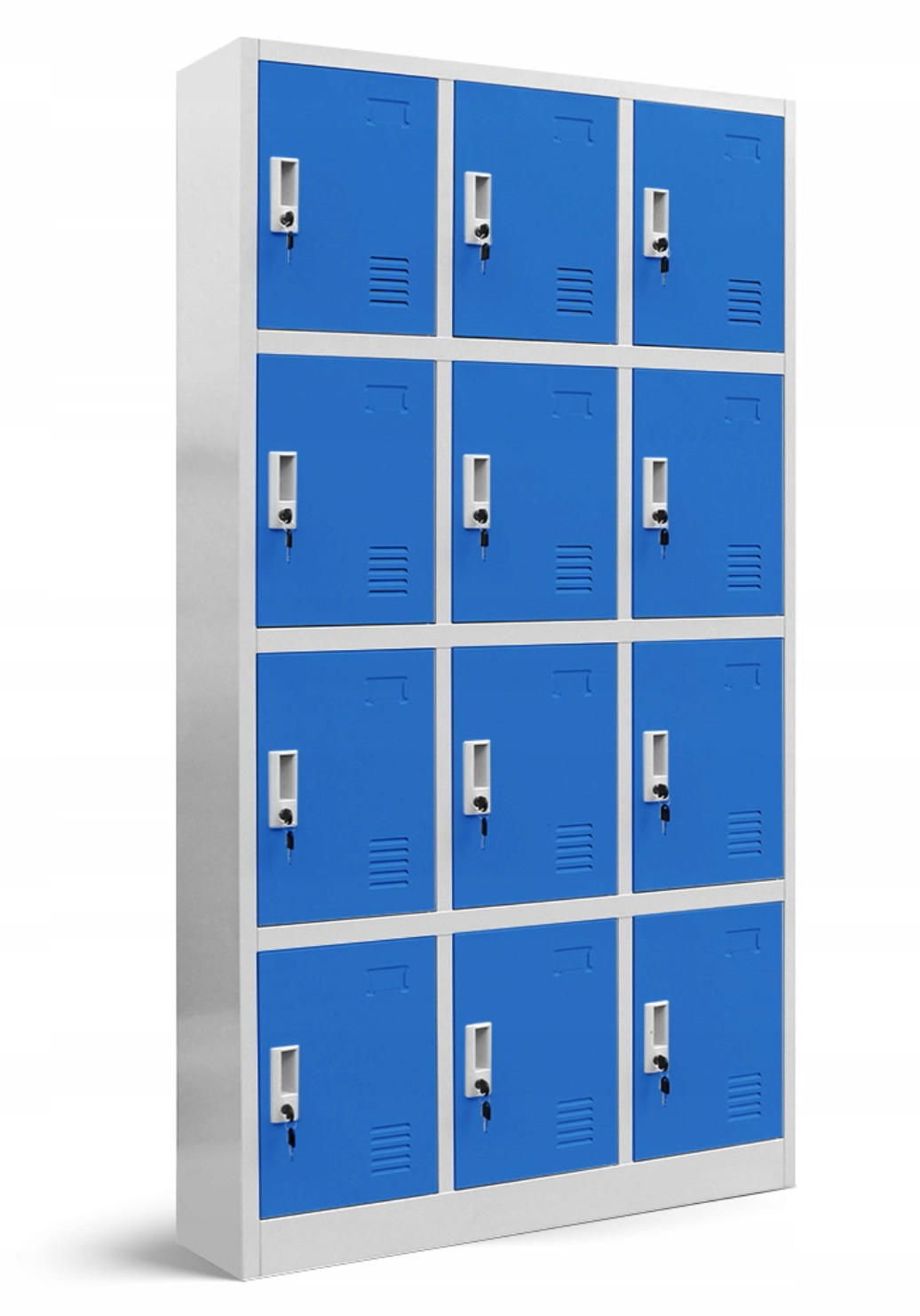 SCHLIESSFACHSCHRANK Marcin - Blau/Grau, Metall (90/185/40cm) - Jan Nowak